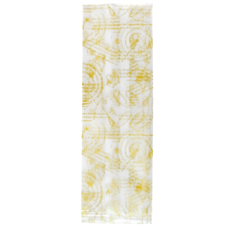 福重 ガゼット袋 仏語&ツール柄 VK-149 金 100枚/袋（ご注文単位25袋）【直送品】