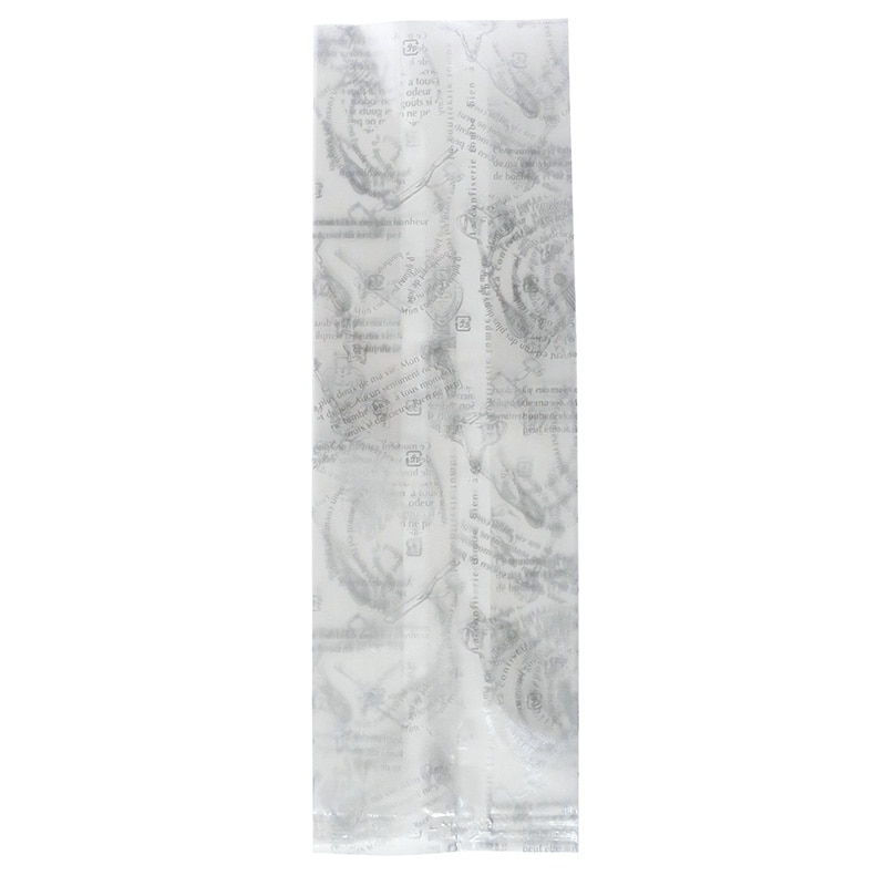 福重 ガゼット袋 仏語&ツール柄 VK-149 銀 100枚/袋（ご注文単位25袋）【直送品】