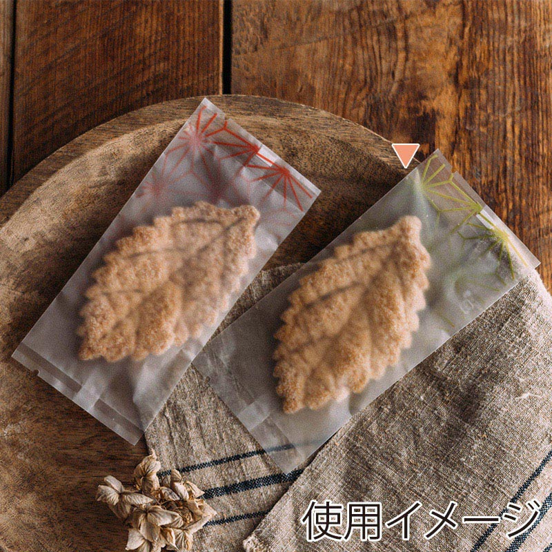 福重 リーフパイ袋 麻の葉 若竹 VK-231-G 100枚/束（ご注文単位5束）【直送品】