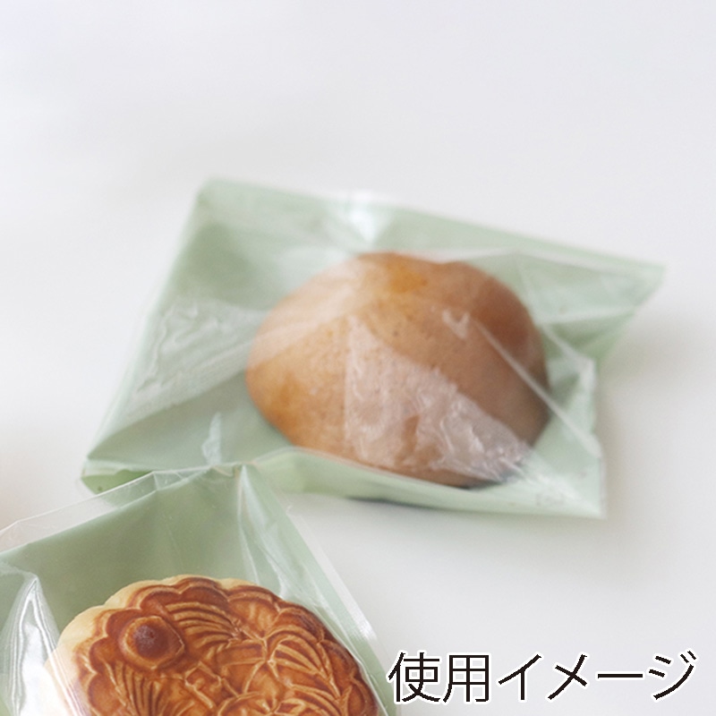 福重 ガスバリア袋　ワントーンパック　中 スモーキーグリーン Z-182-GR　586008　 1束（ご注文単位1束）【直送品】