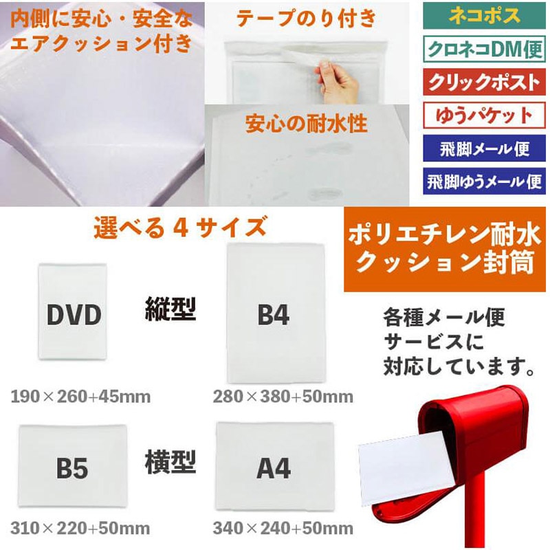 ユニファイン PEクッション封筒 B4サイズ UF-CFP8W06 200枚/箱（ご注文単位1箱）【直送品】