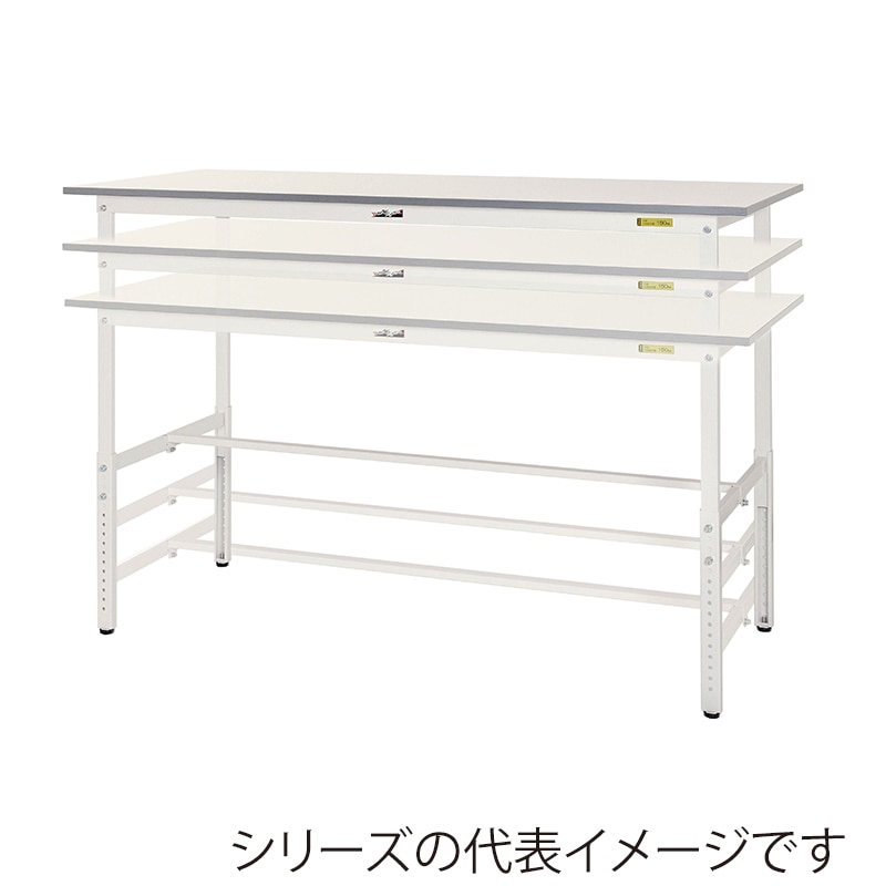山金工業 ワークテーブル150 高さ調整タイプ H900~1200mm 基本形 1800×900 1台(ご注文単位1台)【直送品】
