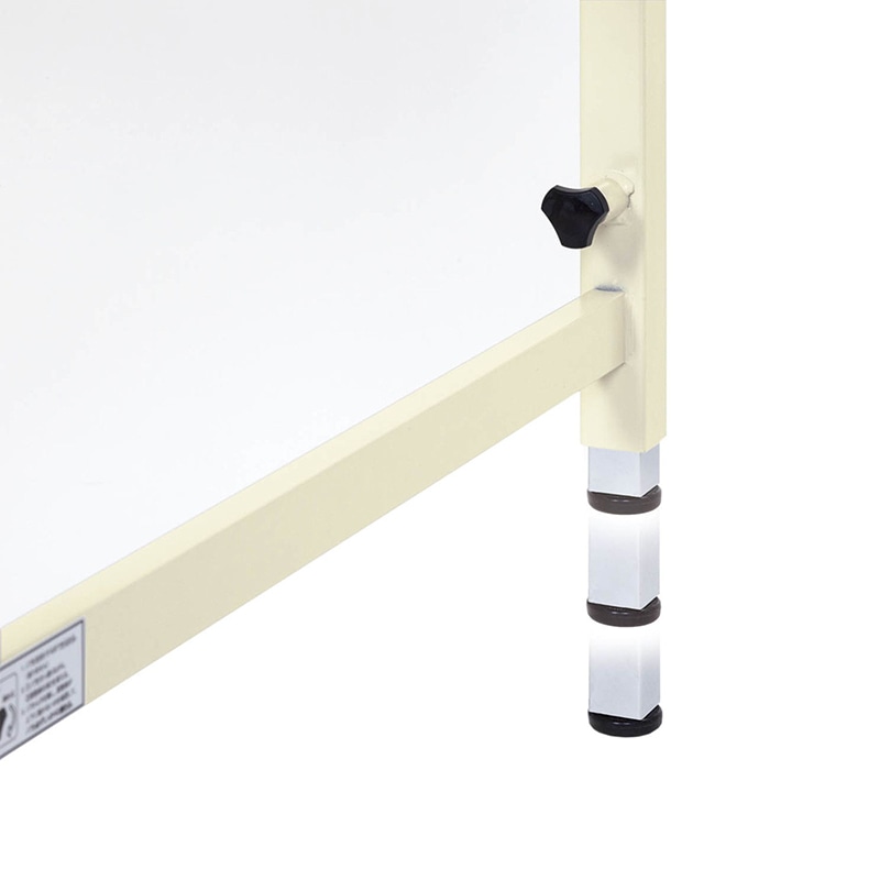 山金工業 ワークテーブル 折りタタミ高さ調整タイプ 塩ビシート天板22mm アイボリー 1800×600×600~900 1台(ご注文単位1台)【直送品】