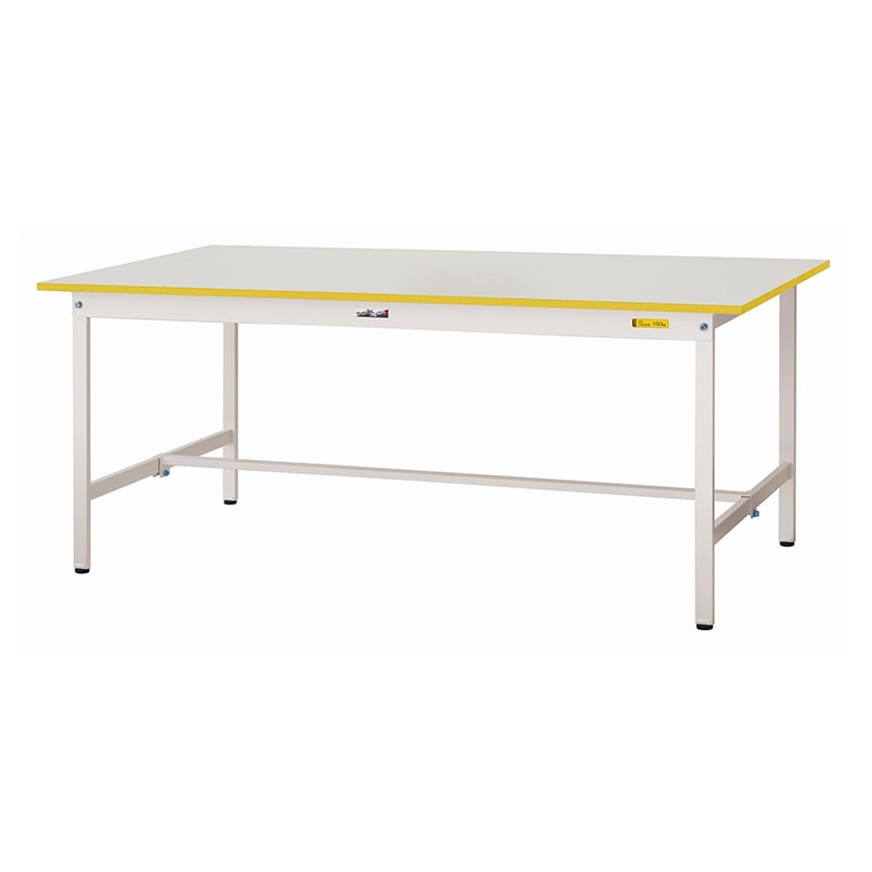 山金工業 ワークテーブル150　色彩テーブル　H740mm 基本形　レモンイエロー 1800×900 1台（ご注文単位1台）【直送品】