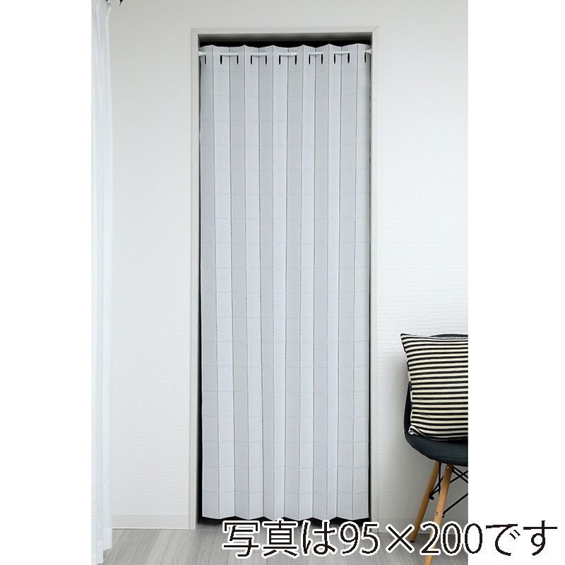 ユティック パタパタカーテン　95×260 バイアス柄　アイボリー UPK-02 1枚（ご注文単位1枚）【直送品】