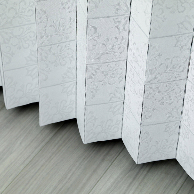 ユティック パタパタカーテン　95×200 ダマスク柄　アイボリー UPK-05 1枚（ご注文単位1枚）【直送品】