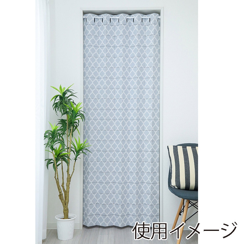 ユティック パタパタカーテン　95×200 モロッコ柄　ライトグレー UPK-09 1枚（ご注文単位1枚）【直送品】
