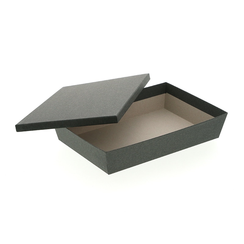 北海製箸 弁当容器 テーパー型貼箱 80-55 hk8044A-G 墨色 100セット/箱(ご注文単位1箱)【直送品】