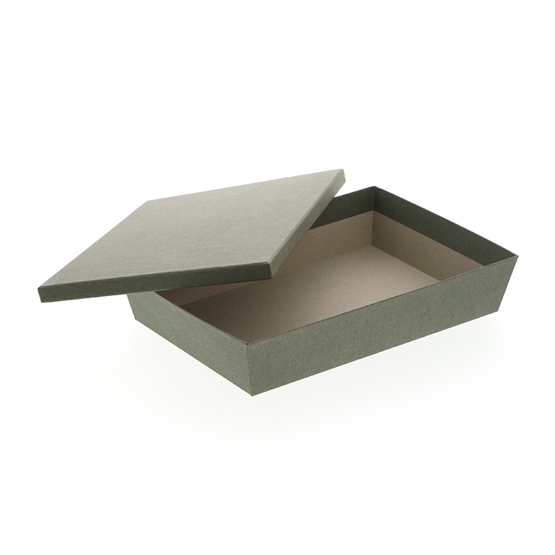 北海製箸 弁当容器 テーパー型貼箱 80-55 hk8044A-G 灰色 100セット/箱(ご注文単位1箱)【直送品】