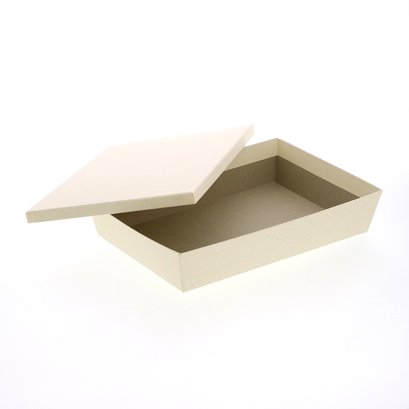 北海製箸 弁当容器 テーパー型貼箱 80-55 hk8044A-G 乳白色 100セット/箱(ご注文単位1箱)【直送品】