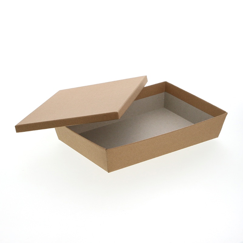 北海製箸 弁当容器 テーパー型貼箱 80-55 hk8044A-G 未晒 100セット/箱(ご注文単位1箱)【直送品】