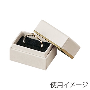 原口 ペーパーボックス リング・イヤリング 台紙付きタイプ オフホワイト RE219 1個（ご注文単位20個）【直送品】