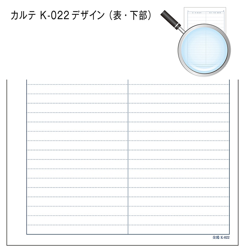 金鵄製作所 カルテ2号用紙 社保・国保兼用 会計なし 41011-304 1箱(ご注文単位1箱)【直送品】