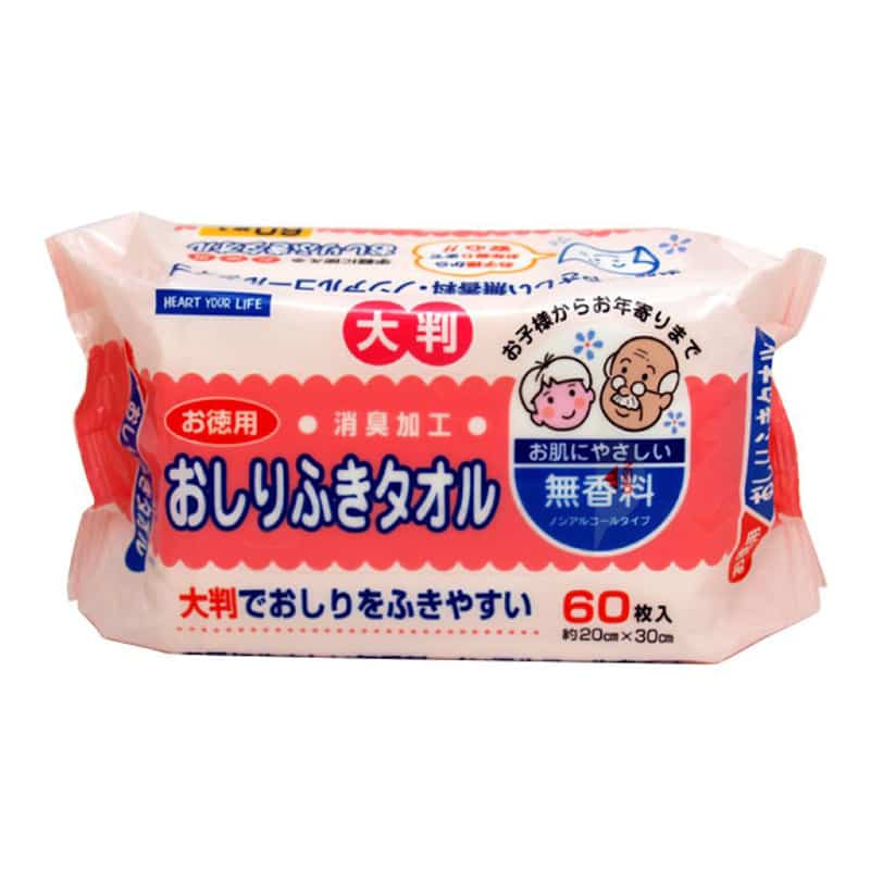ストリックスデザイン おしりふきタオル 大判 60枚入 KN-118 1束(ご注文単位30束)【直送品】