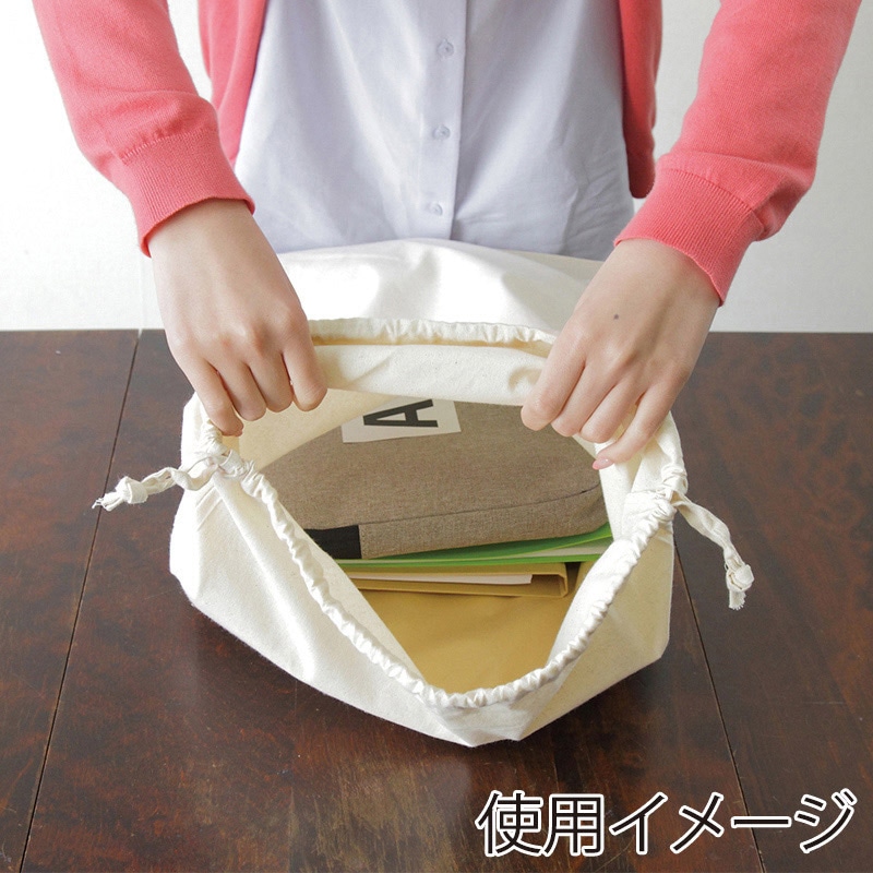 遠東商会 コットン巾着 Lサイズ 94-C 1袋(ご注文単位100袋)【直送品】