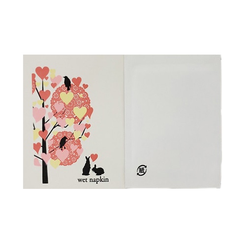 増田紙工 紙おしぼり　おてふき レギュラー No.31　ラブリー・ツリー 500枚/袋（ご注文単位10袋）【直送品】