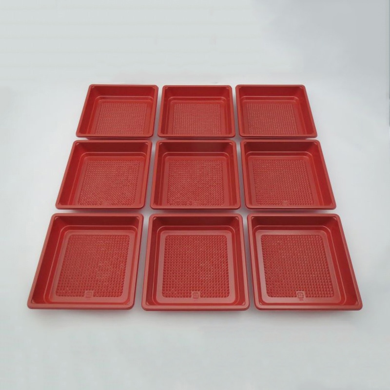 ニシキ 会席弁当容器 新ひぜん盛 中仕切F 40用 赤 20枚/袋(ご注文単位1袋)【直送品】