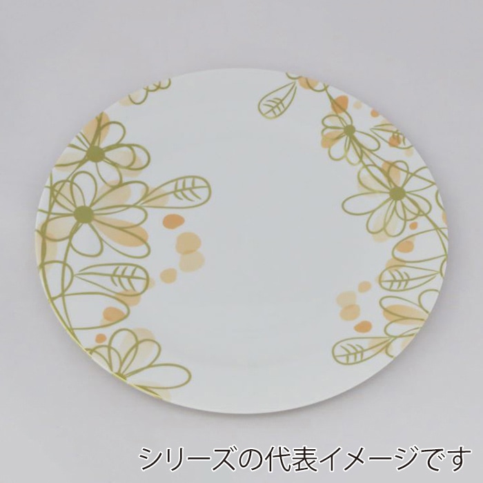 ニシキ プラスチック皿 洋皿 19 フラワーベージュ 25枚/袋（ご注文単位12袋）【直送品】