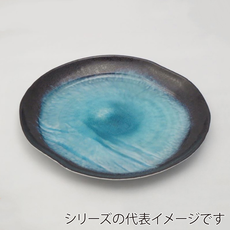 ニシキ プラスチック皿 実 30 蒼海 10枚/袋(ご注文単位14袋)【直送品】