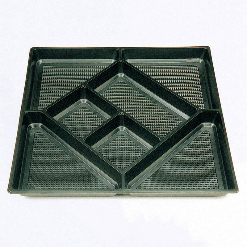 ニシキ 重箱容器 飛鳥 角型 中仕切 尺2 黒 20枚/袋（ご注文単位1袋）【直送品】