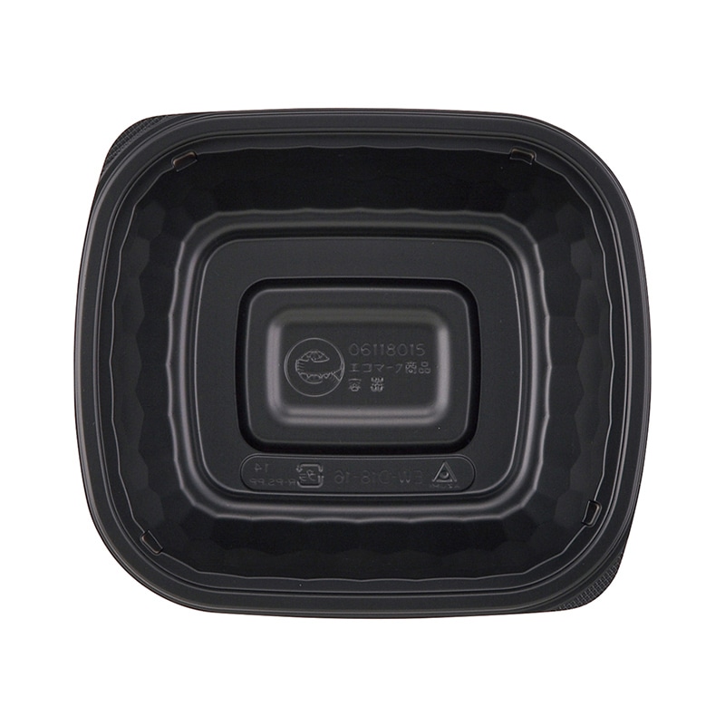 アヅミ産業丼容器 角丼 本体 EW-D18-16 黒 50枚/1袋(ご注文単位12袋)【直送品】