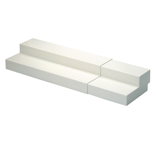 アルファ ディスプレイ用品 スライド式 ひな段 2段 白 RY8-0187W 1個（ご注文単位1個）【直送品】