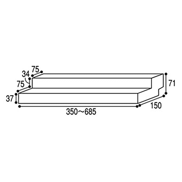 アルファ スライド式ひな段 2段 黒 RY8-0187BL 1個（ご注文単位1個）【直送品】