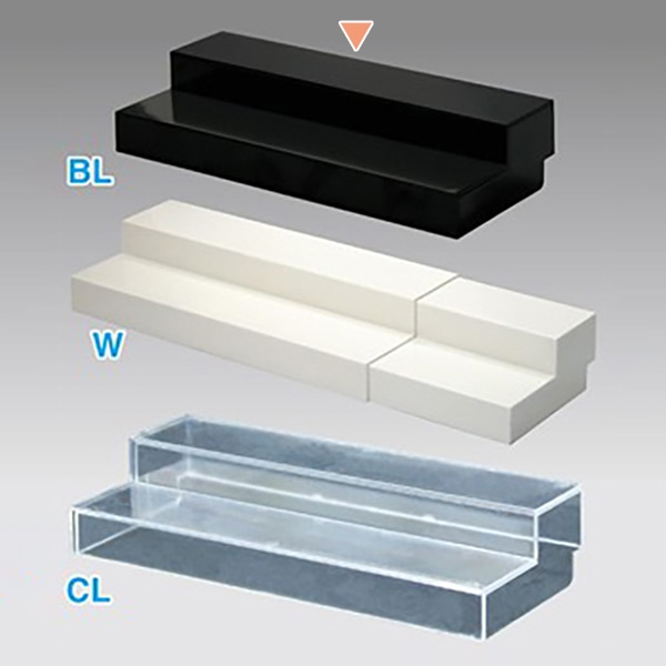 アルファ スライド式ひな段 2段 黒 RY8-0187BL 1個（ご注文単位1個）【直送品】
