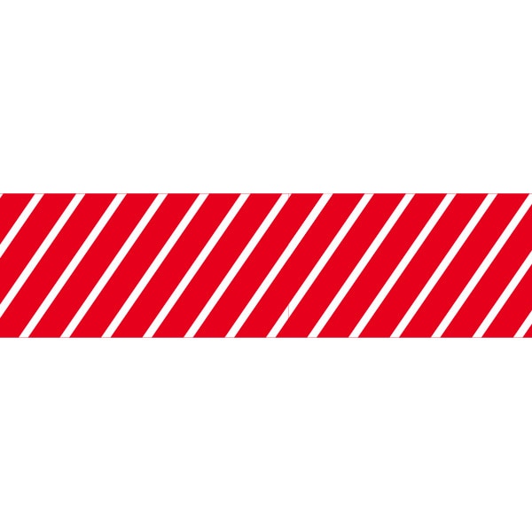 アルファ ビニール幕 45cm×50m ストライプ 赤 PC8-8015 1本（ご注文単位1本）【直送品】