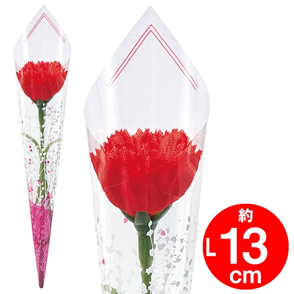 アルファ カーネーション かすみイラストラップ ミニ MA1-0023D 1本（ご注文単位100本）【直送品】