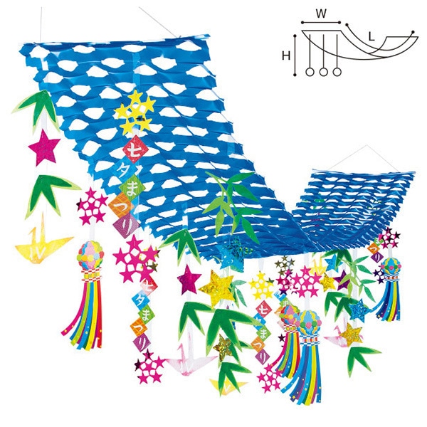 アルファ 七夕まつりプリーツハンガー TA2-1173 1個（ご注文単位1個）【直送品】