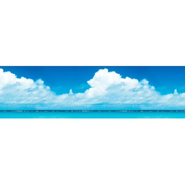 アルファ ビニール幕 45cm×50m 青空と海のイメージ PC2-0342 1本（ご注文単位1本）【直送品】