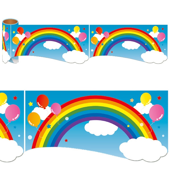 アルファ かんたんロール幕 空と虹 NT8-0019 1巻（ご注文単位1巻）【直送品】