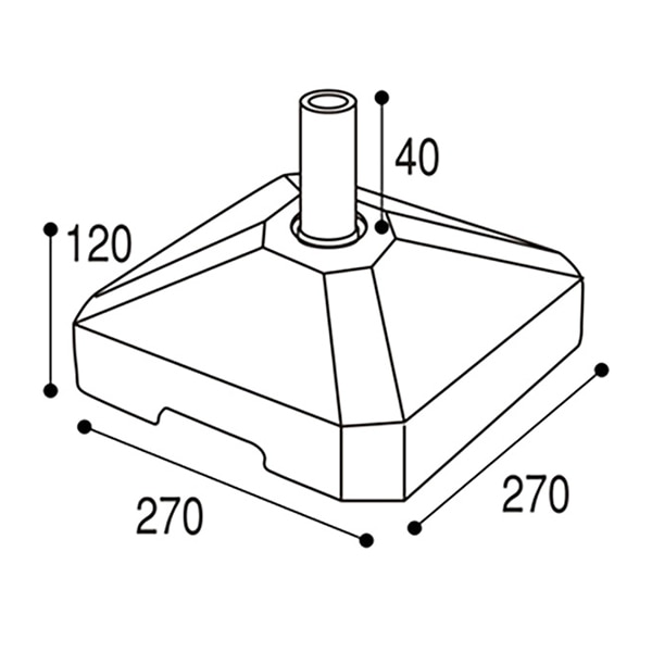 アルファ コンクリートポールスタンド S KA8-0062 1台(ご注文単位1台)【直送品】