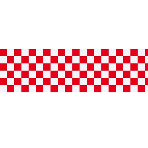 アルファ ビニール幕 45cm×50m 市松 赤 PC7-0040 1本（ご注文単位1本）【直送品】