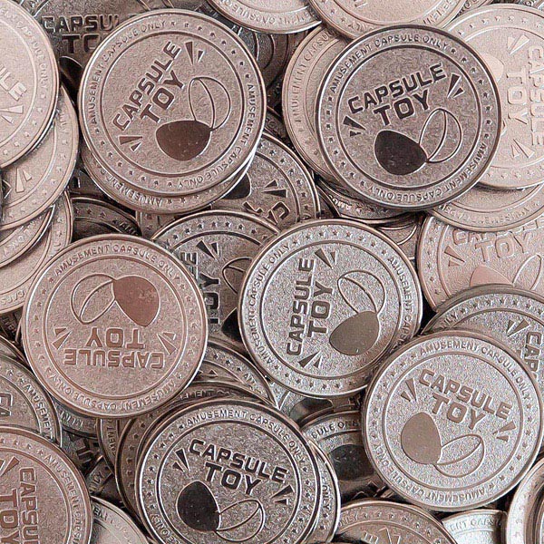 アルファ カプセル抽選器 ガチャコップ 専用コイン XT8-0052 100枚/袋（ご注文単位1袋）【直送品】