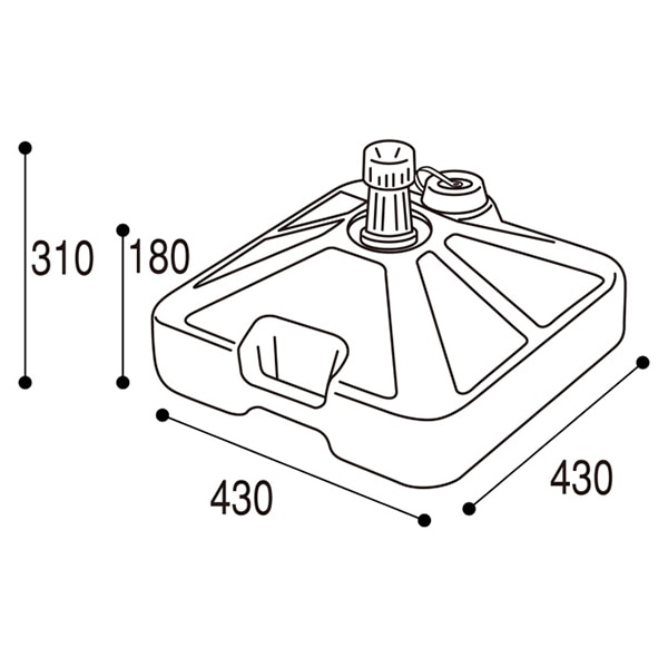 アルファ オリジナル注水型ポールスタンド KA8-0100W 1台(ご注文単位1台)【直送品】