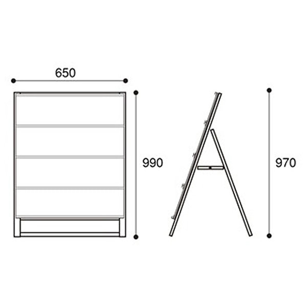 アルファ ウィークリースタンド 片面 KB8-0323A 1台(ご注文単位1台)【直送品】