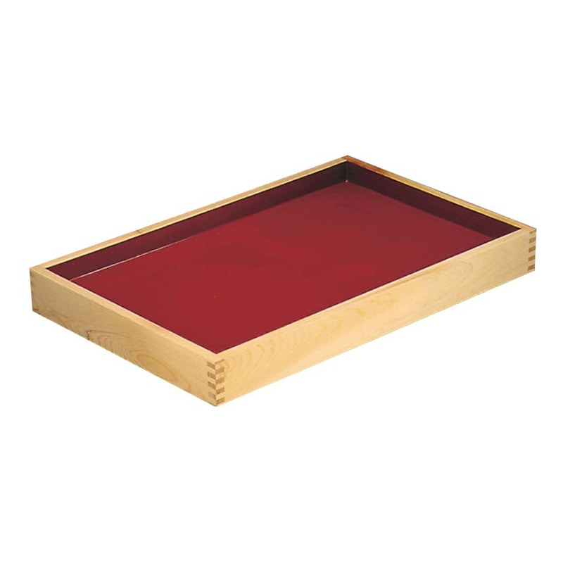 雅漆工芸 ひのき 角型 盛盆 深朱浅黒 520 520×330×H55 1個(ご注文単位1個)【直送品】