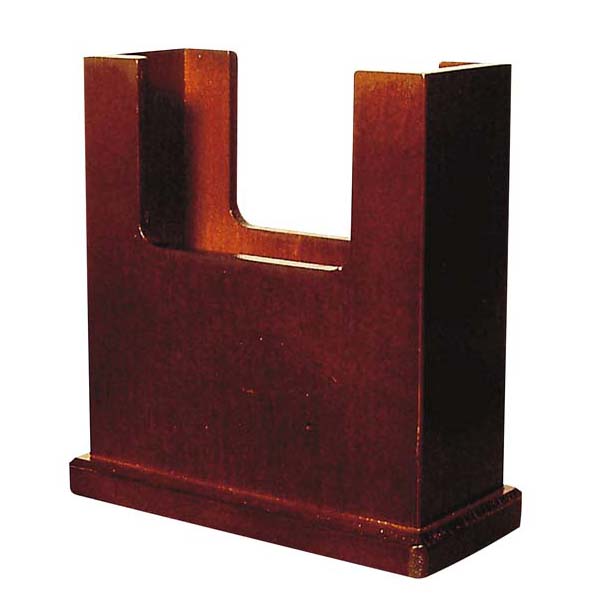 木製　ナフキン立　N-036　茶   1個（ご注文単位1個）【直送品】