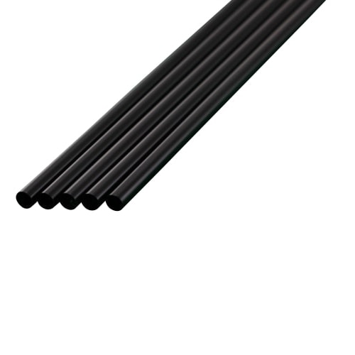シバセ工業 ストレートストロー 包装なし 4.5×210 377黒 1個(ご注文単位1個)【直送品】