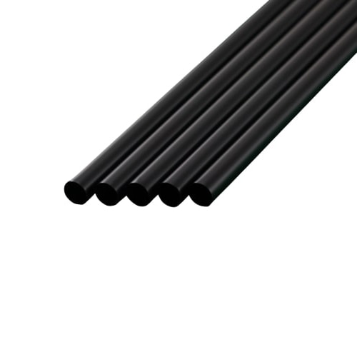 シバセ工業 ストレートストロー 包装なし 6×17 407黒 1箱(ご注文単位1箱)【直送品】