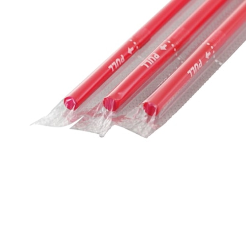 シバセ工業 フレックスストロー フィルム包装 6×21 410赤 1箱(ご注文単位1箱)【直送品】