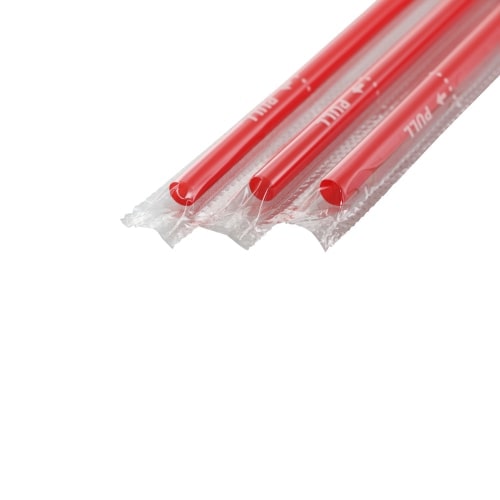 シバセ工業 ストレートストロー フィルム包装 6×21 428赤 1箱(ご注文単位1箱)【直送品】