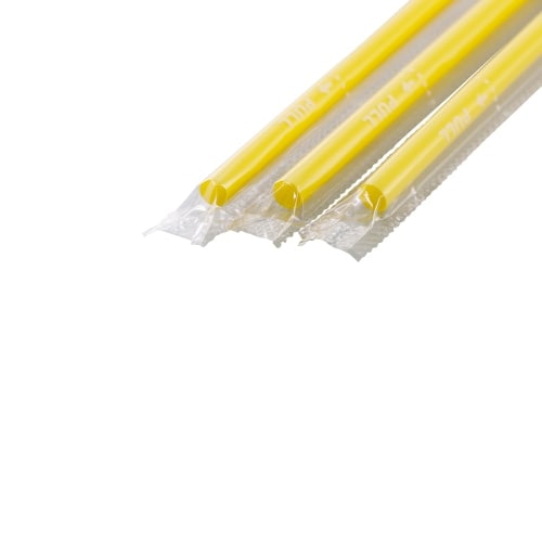 シバセ工業 ストレートストロー フィルム包装 6×21 429黄 1箱(ご注文単位1箱)【直送品】