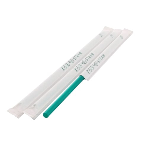 シバセ工業 ストレートストロー 紙包装 6×21 466緑 1箱(ご注文単位1箱)【直送品】