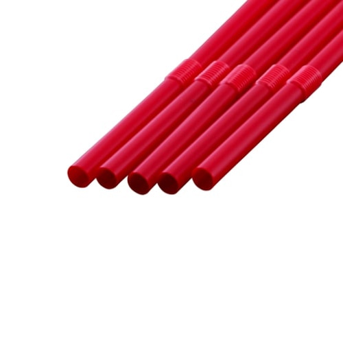 >シバセ工業 フレックスストロー　包装なし 6×21 482赤 1箱（ご注文単位1箱）【直送品】
