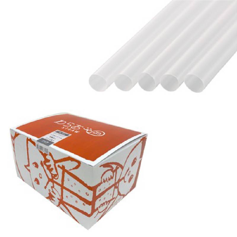 シバセ工業 ストレートストロー 10×21 裸 クリア 200本/箱