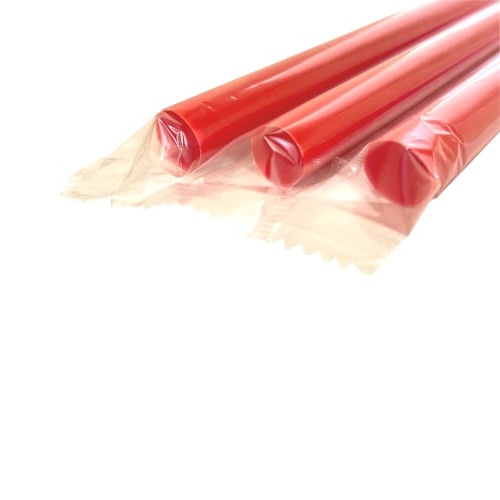 シバセ工業 ストレートストロー　フィルム包装 12×21 760赤 1箱（ご注文単位1箱）【直送品】