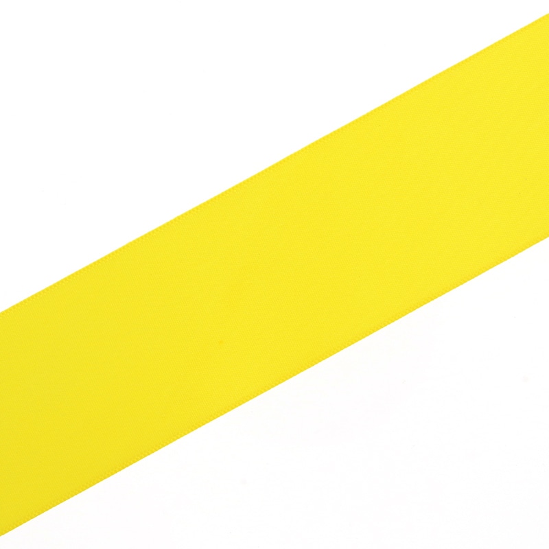 星野 リボン ラスターサテン 40mm幅×45m巻 322116 イエロー 1巻